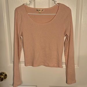 ribbed baby pink top